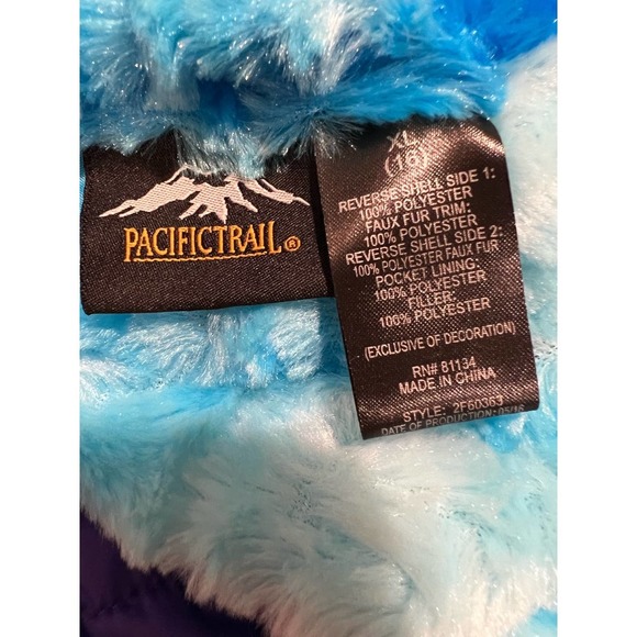 Pacific‎ Trail Purple Light Puffer Winter Reversible Jacket Size XL - Picture 6 of 7